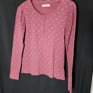 Lucky Brand Pink Floral Blouse